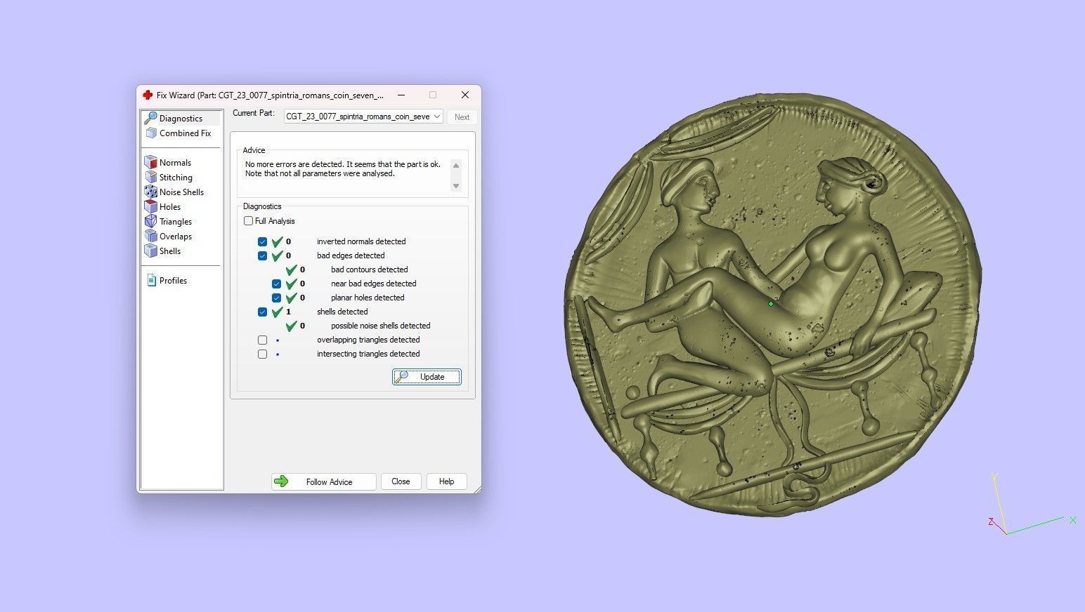 Spintria Rare Ancient Roman Token Antique Coin Number VII 3D print model_7