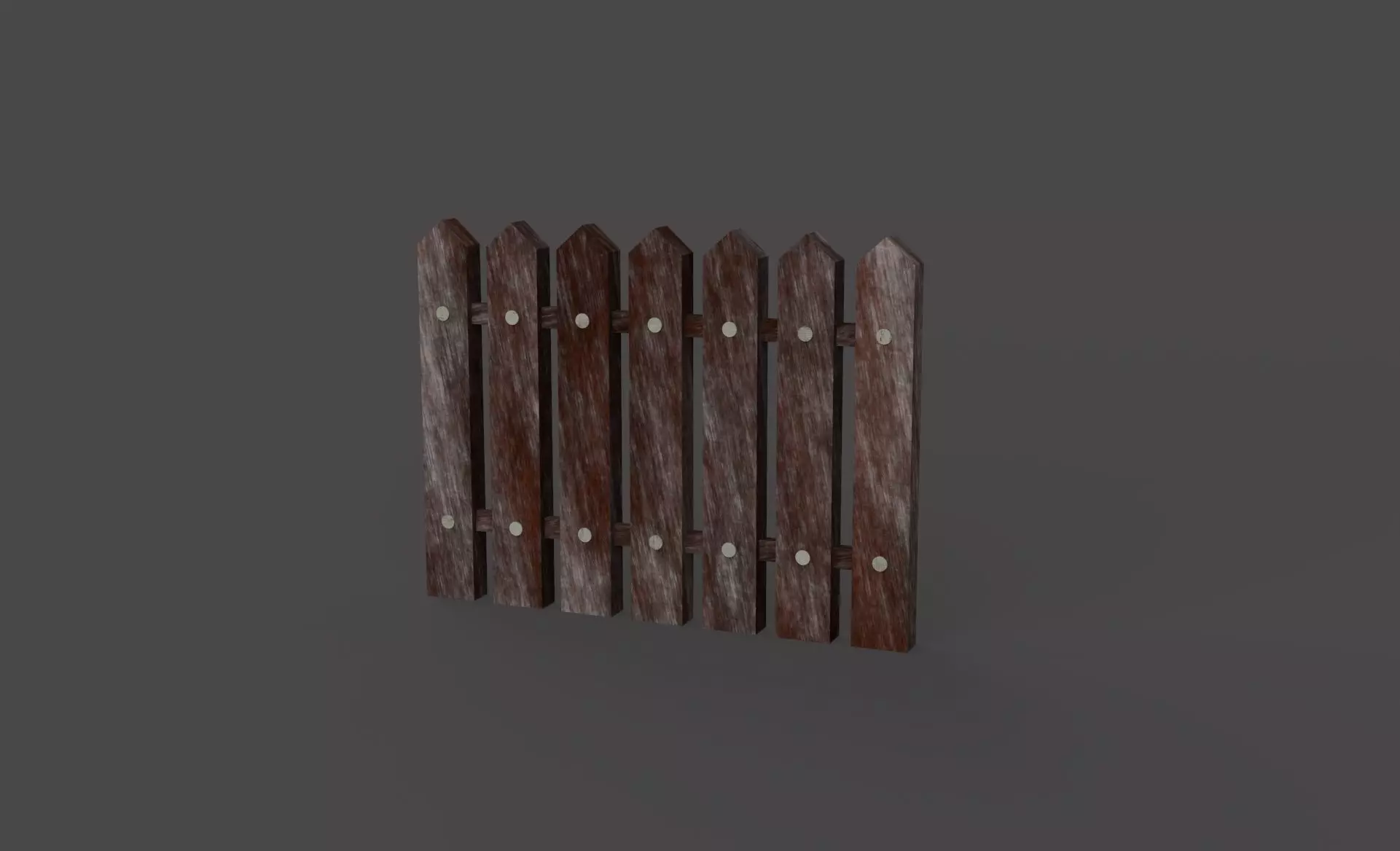 Ancient wooden fence Free low-poly 3D model