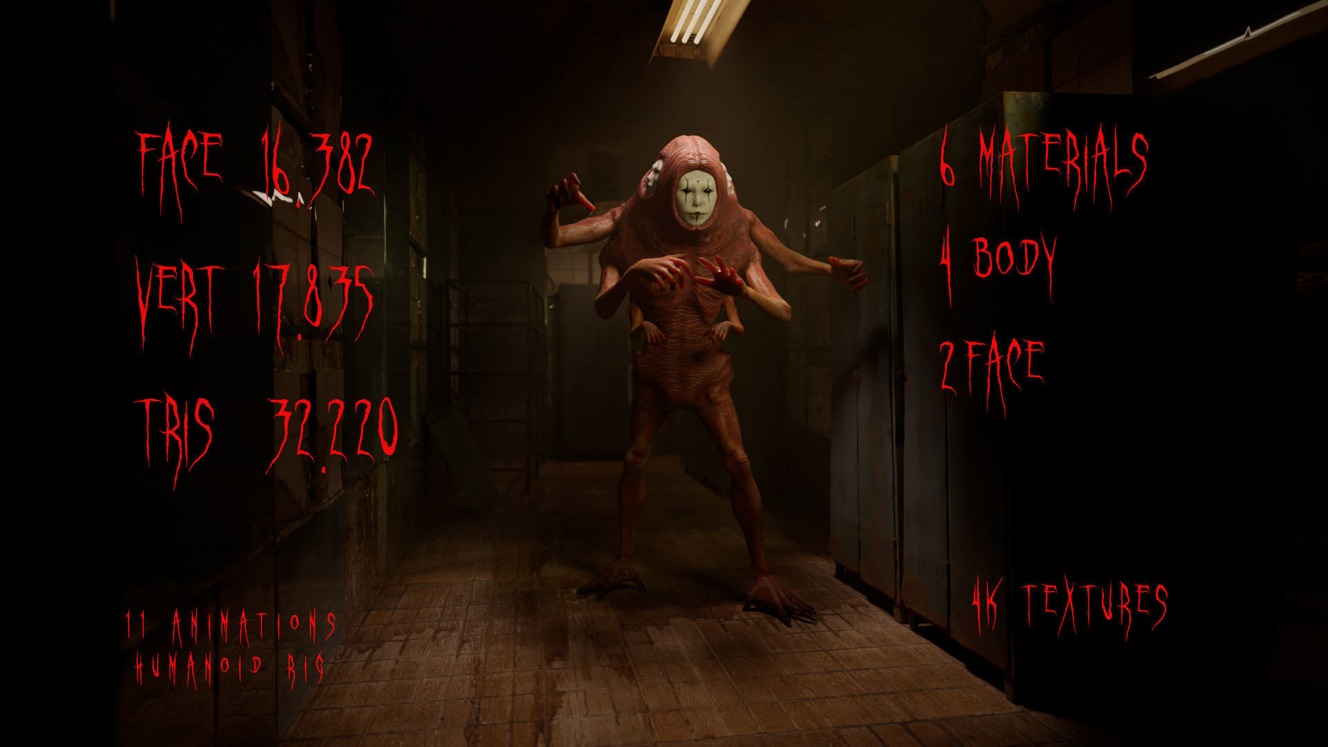 The Fantasy Monster game character for Horror and Fantasy games Low-poly 3D model_2