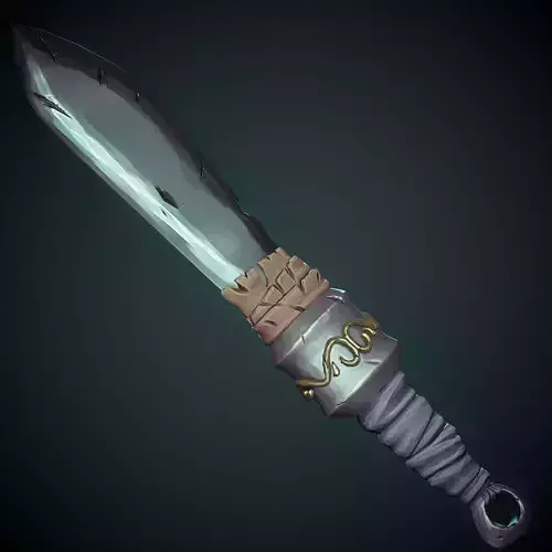 Stylize knife Low-poly 3D model