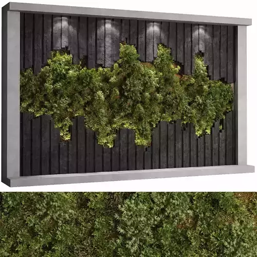 Vertical Wall Garden With concrete frame - set  indoor 79