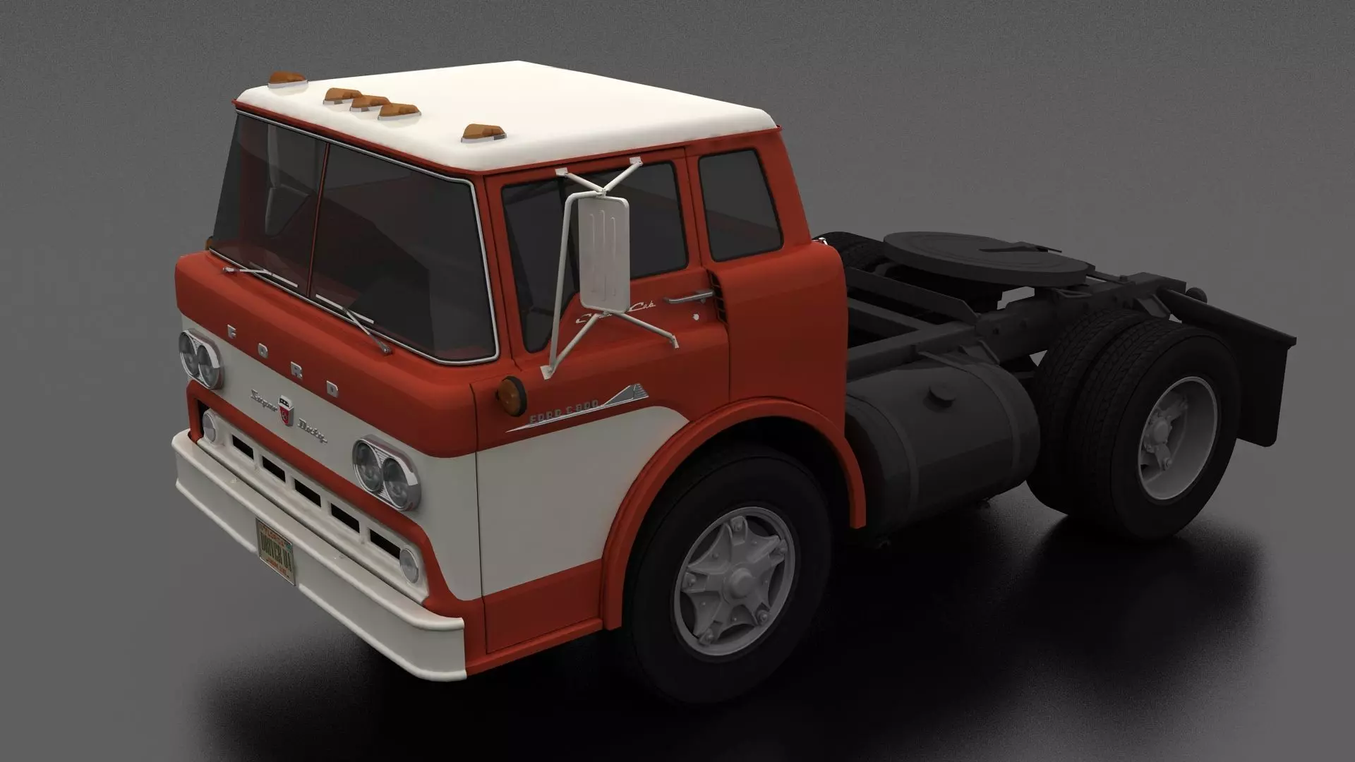 C-Series C-800 Semi Truck 1958 Low-poly 3D model_0