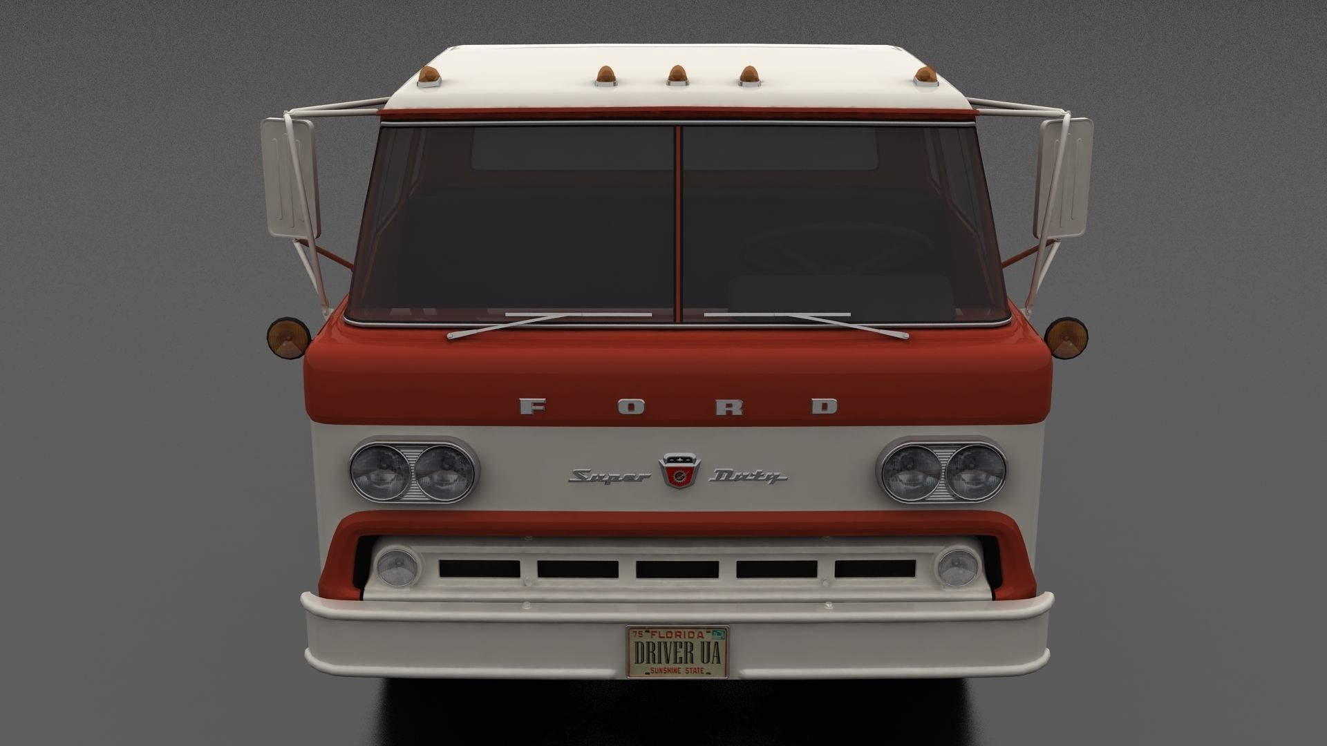 C-Series C-800 Semi Truck 1958 Low-poly 3D model_7
