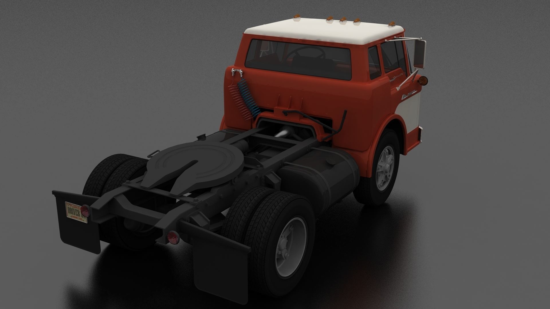 C-Series C-800 Semi Truck 1958 Low-poly 3D model_4