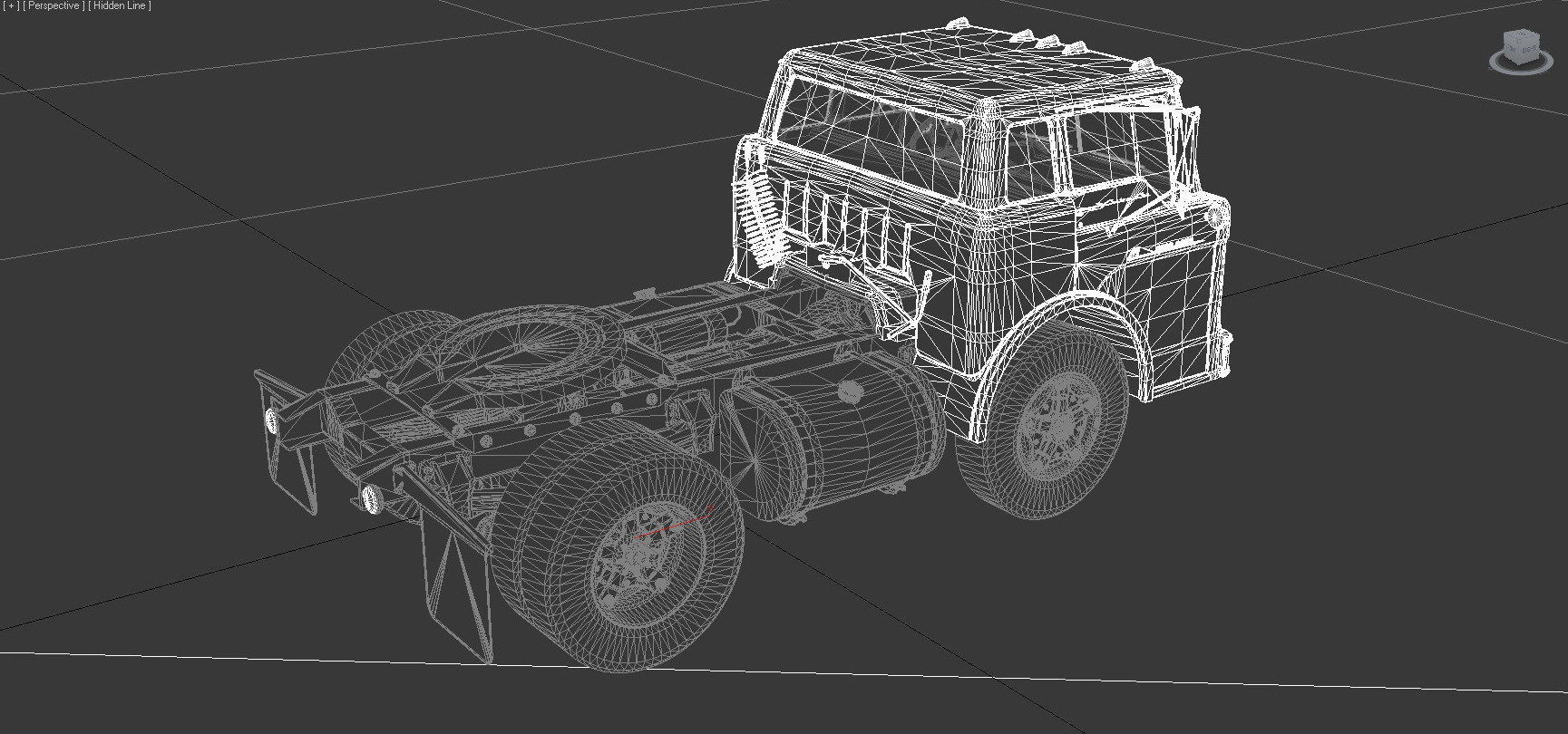 C-Series C-800 Semi Truck 1958 Low-poly 3D model_9