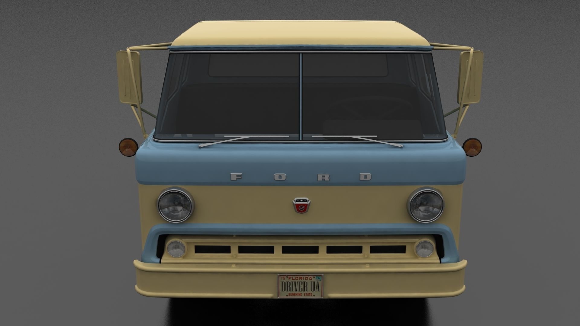 C-Series C-800 Semi Truck 1957 Low-poly 3D model_7