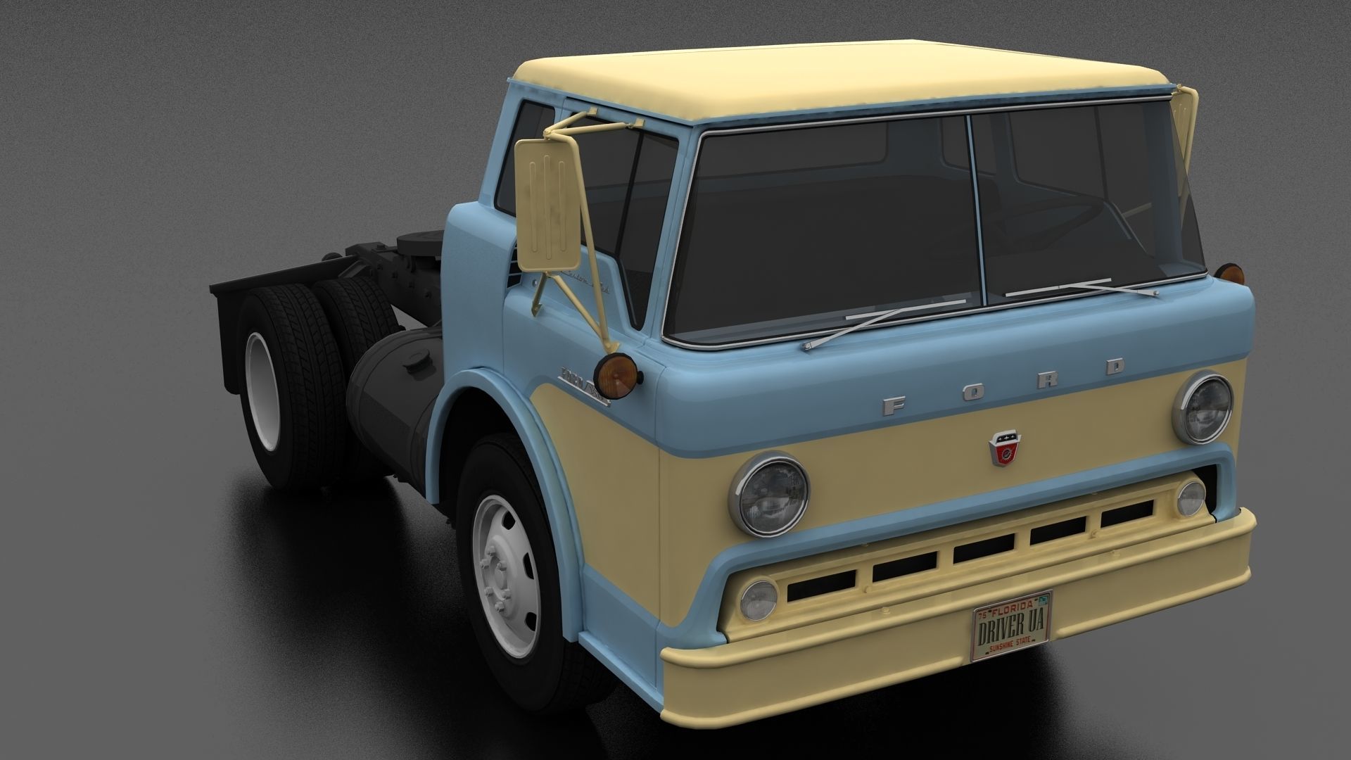 C-Series C-800 Semi Truck 1957 Low-poly 3D model_6