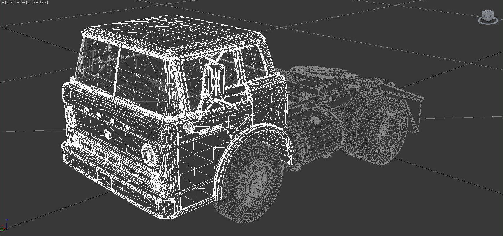 C-Series C-800 Semi Truck 1957 Low-poly 3D model_8