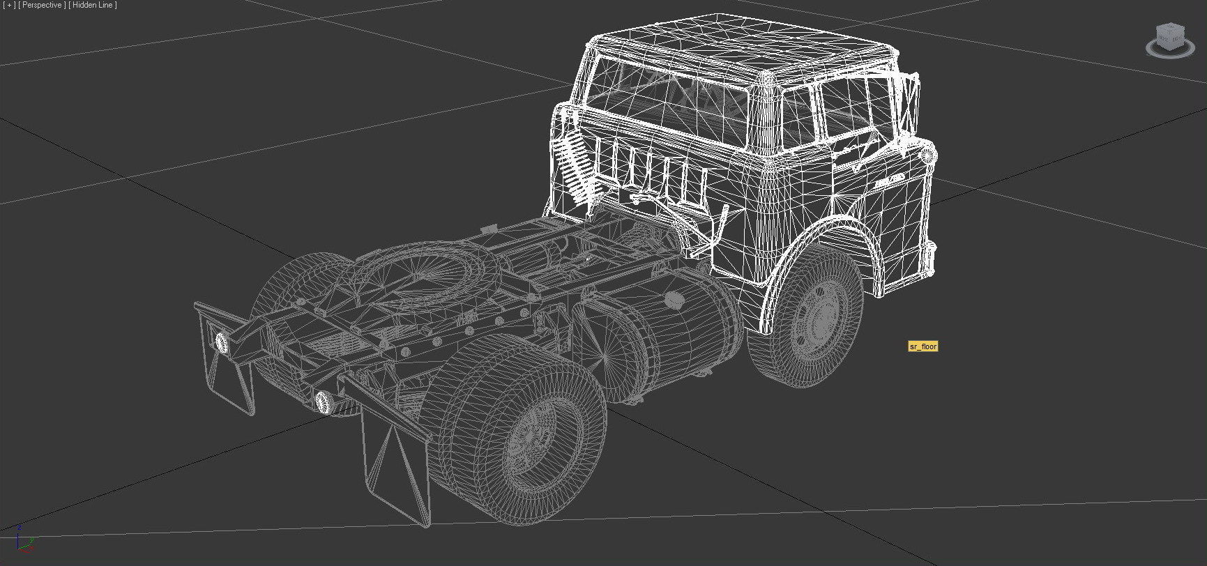 C-Series C-800 Semi Truck 1957 Low-poly 3D model_9