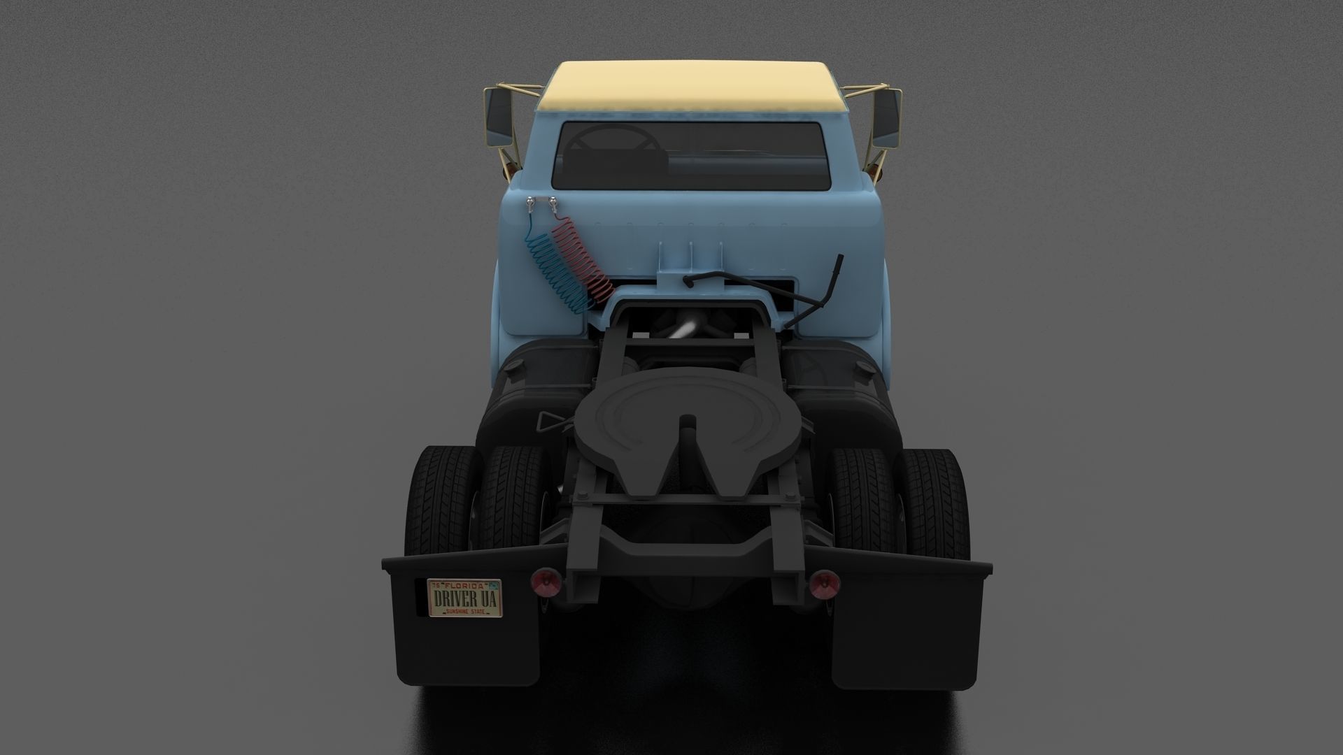 C-Series C-800 Semi Truck 1957 Low-poly 3D model_3