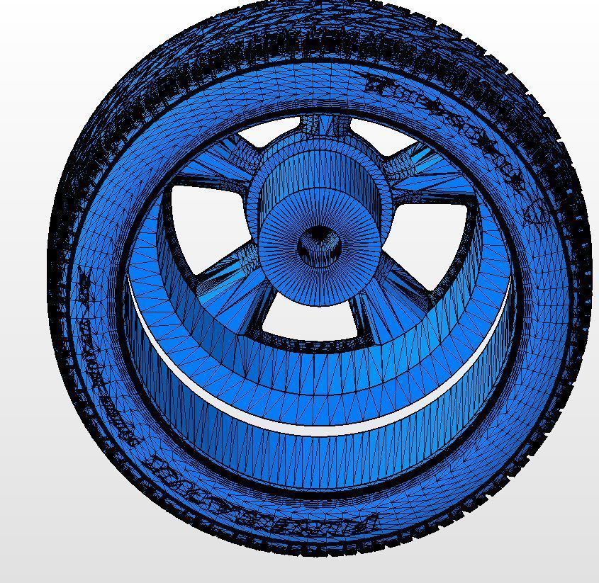 Wheels for scale model of american sportcar 1994-2004 3D print model_11