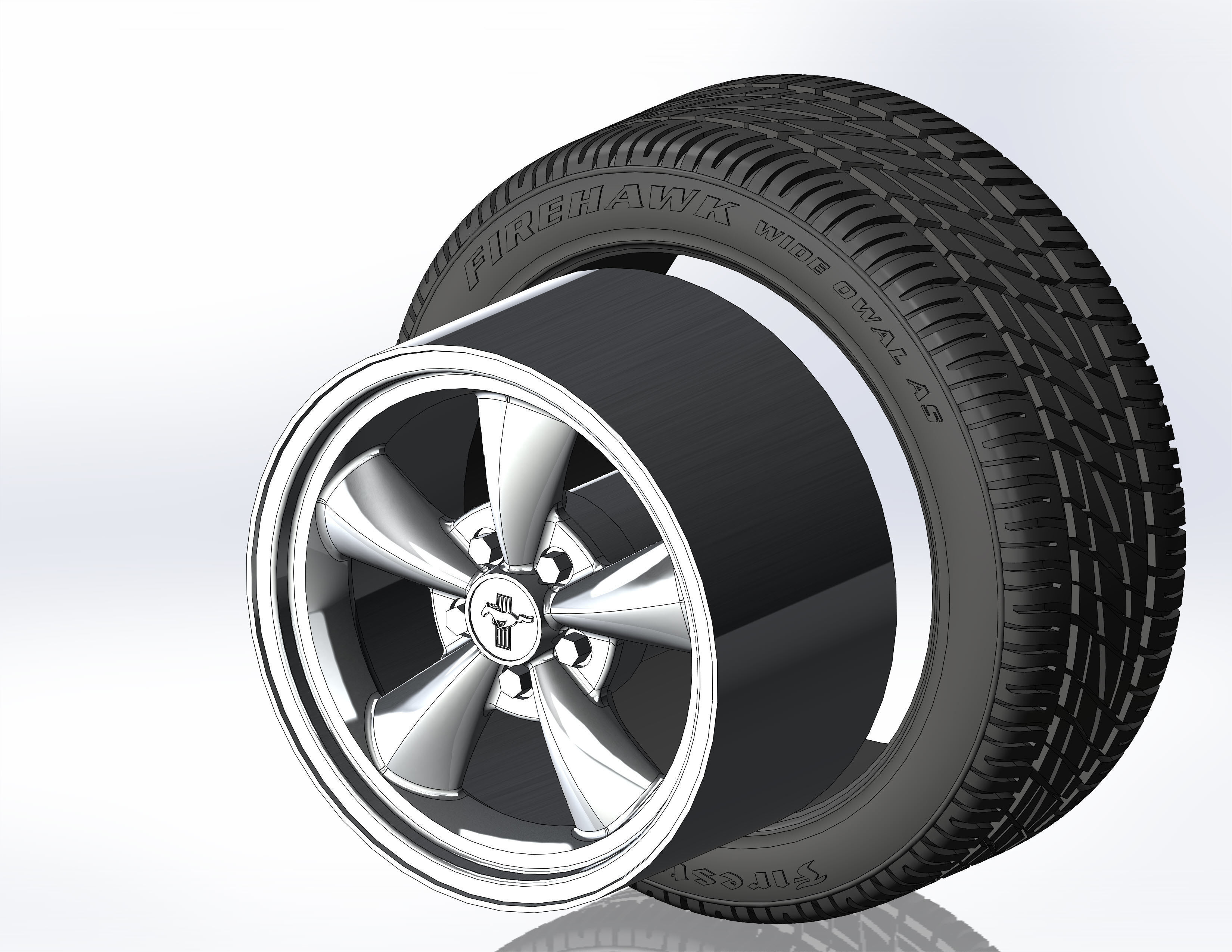 Wheels for scale model of american sportcar 1994-2004 3D print model_1