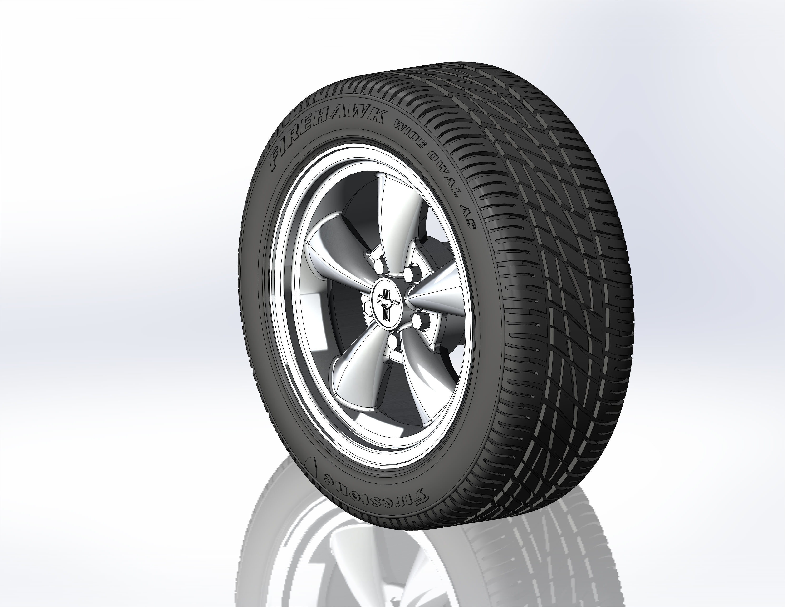 Wheels for scale model of american sportcar 1994-2004 3D print model_2