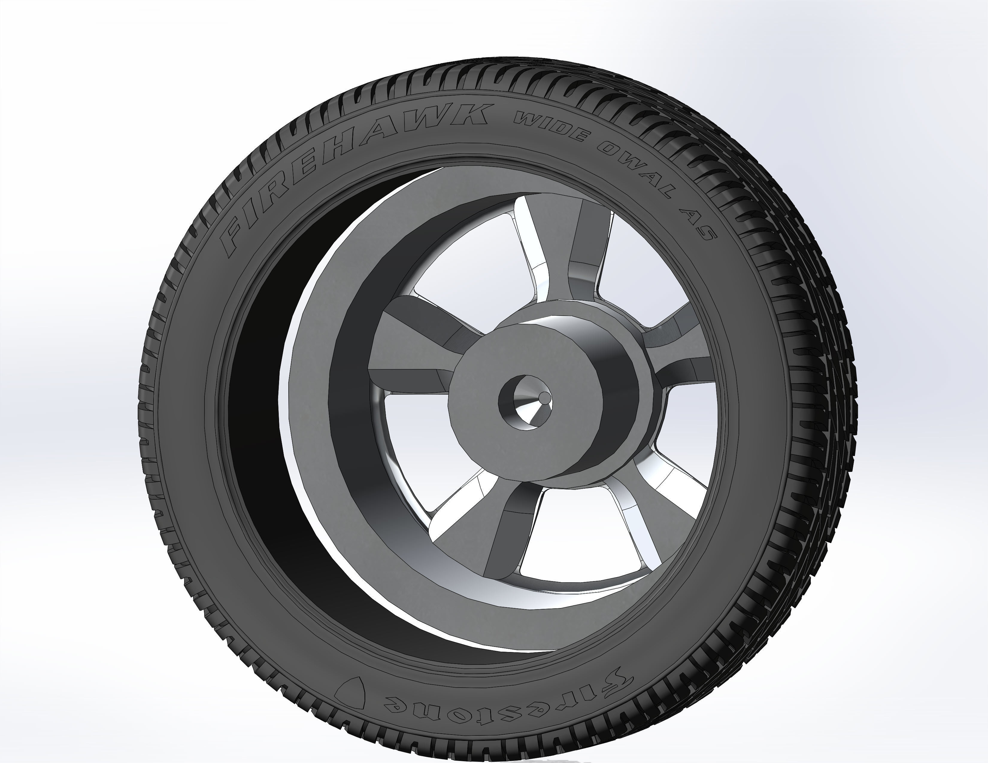 Wheels for scale model of american sportcar 1994-2004 3D print model_3