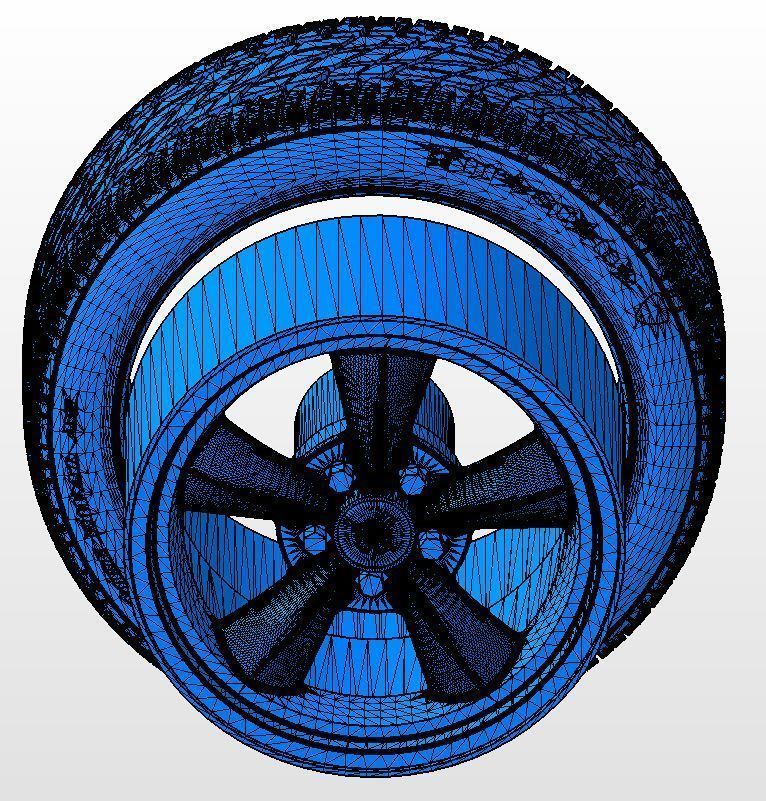 Wheels for scale model of american sportcar 1994-2004 3D print model_9