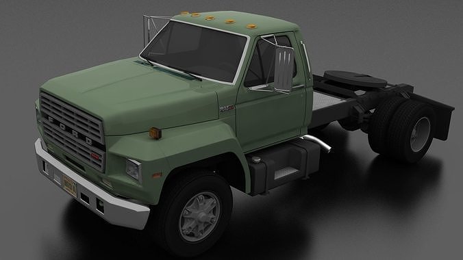 F-Series F-800 Semi Truck Day Cab 1980 Low-poly 3D model
