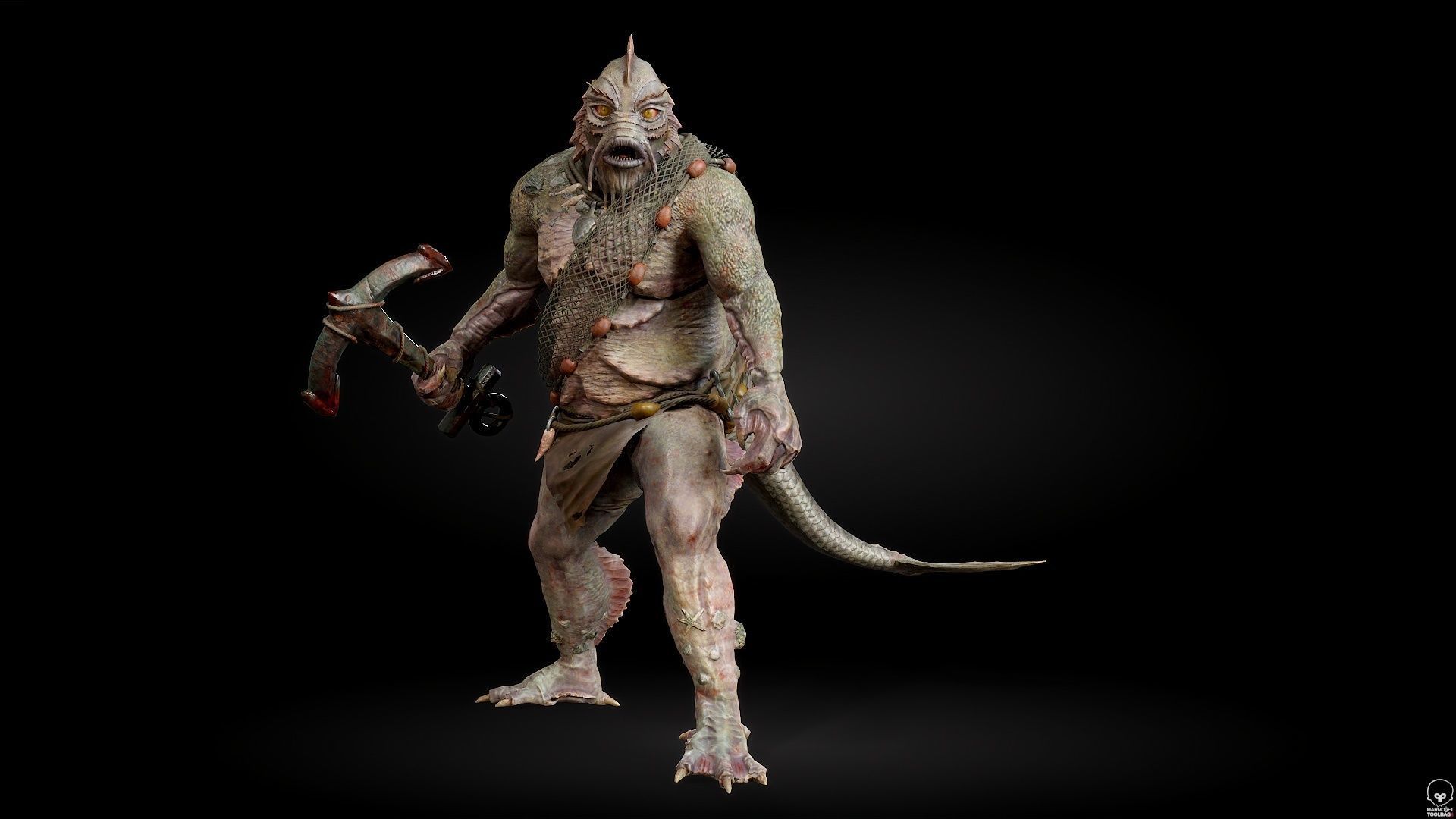 SeaMonster Low-poly 3D model_5