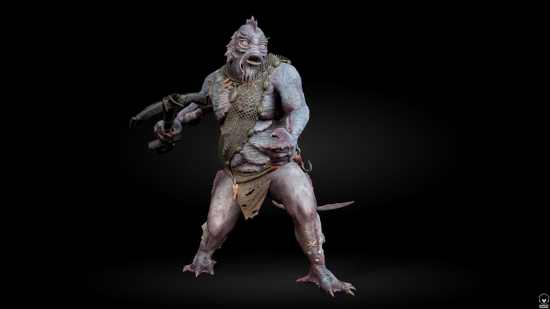 SeaMonster Low-poly 3D model_6