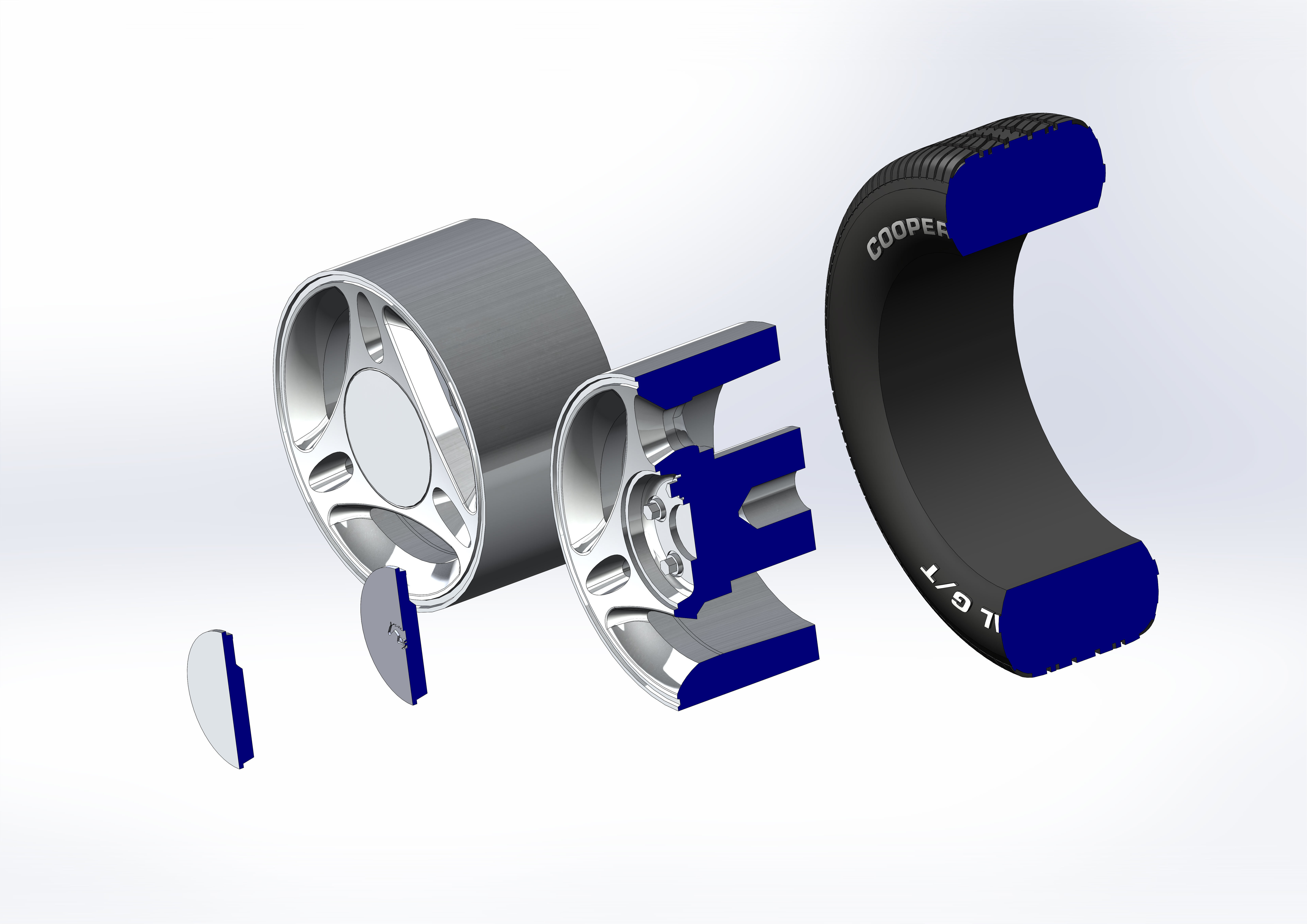 Wheels for scale model Mk4 3D print model_5