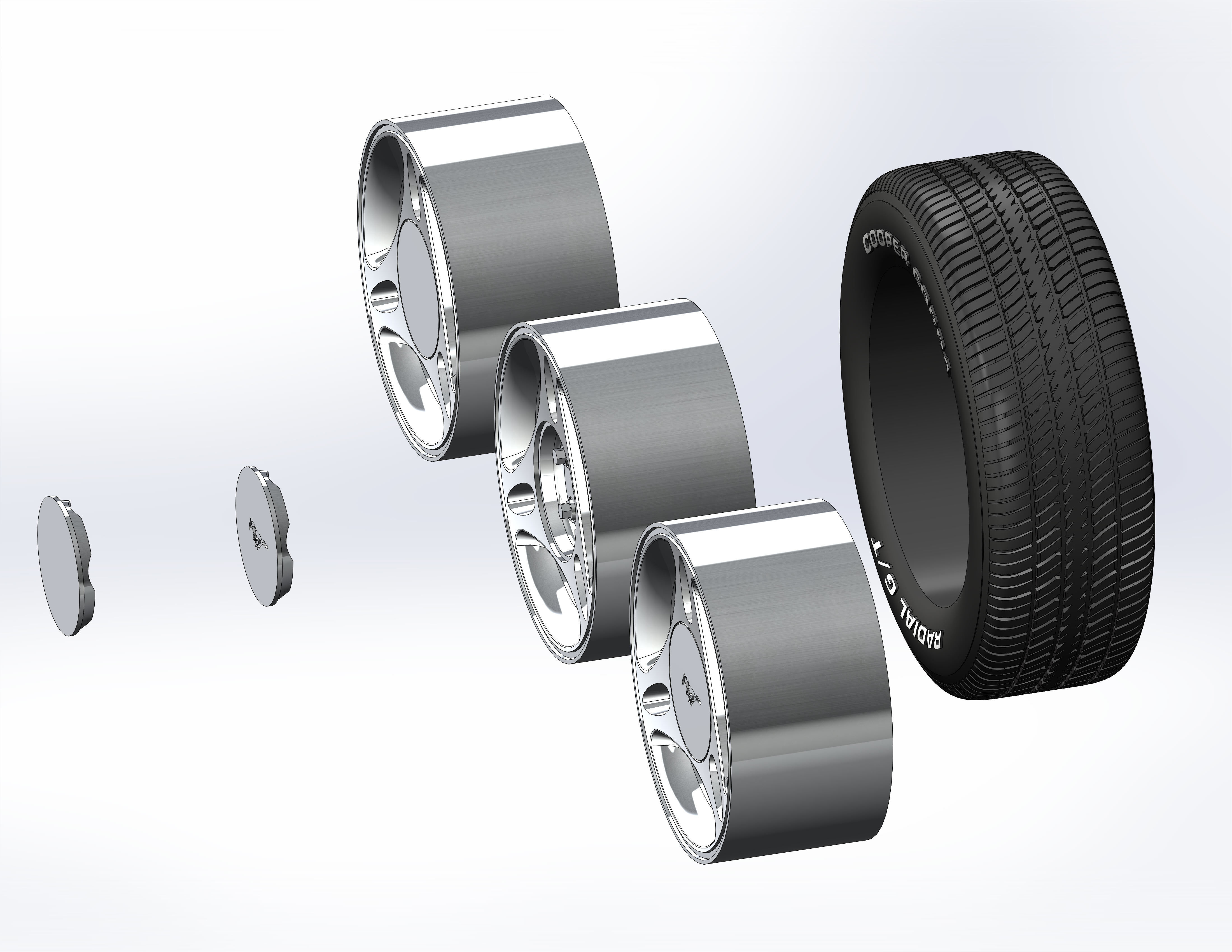 Wheels for scale model Mk4 3D print model_2