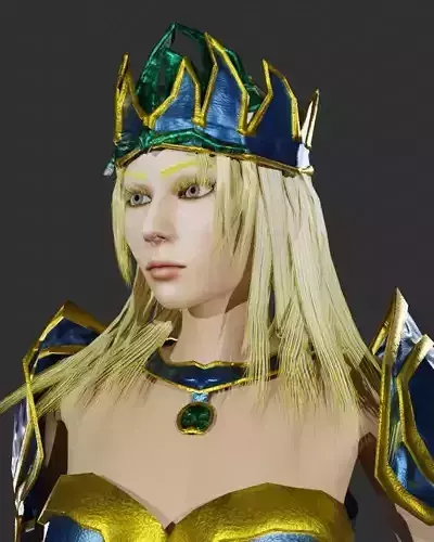 Fantasy Female Valkyrie 3D Character