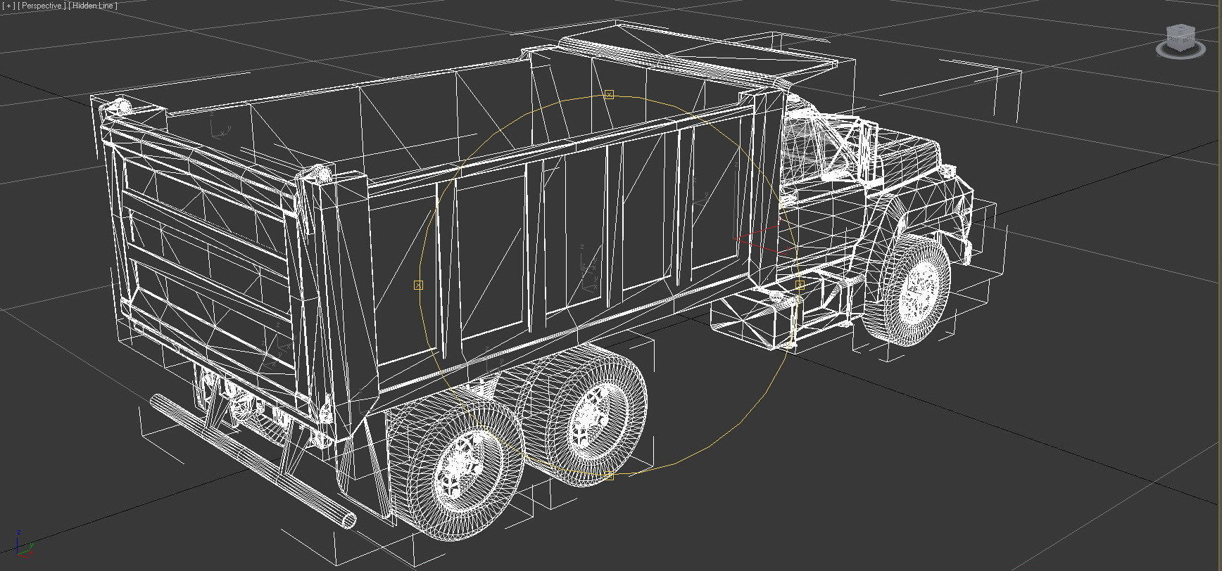 F-Series F-800 Dump Truck Tandem Axle 1980 Low-poly 3D model_11