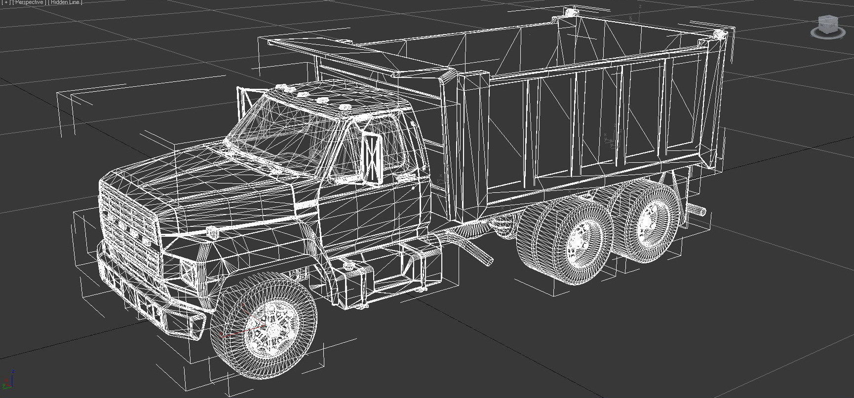 F-Series F-800 Dump Truck Tandem Axle 1980 Low-poly 3D model_10