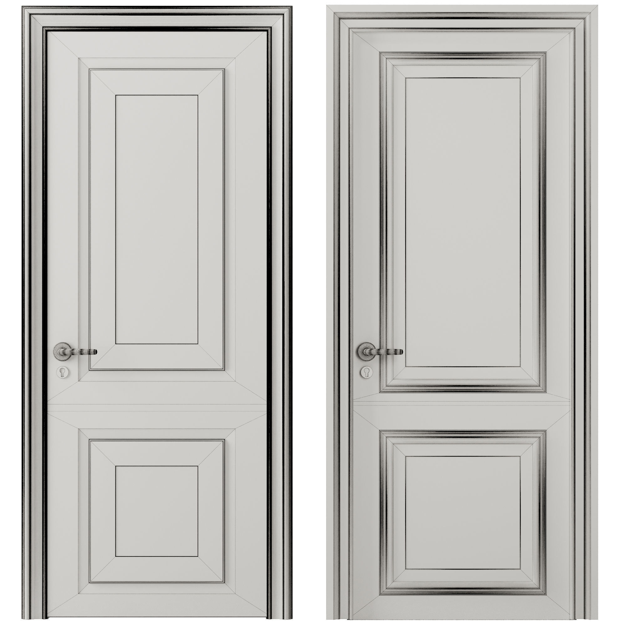 interior door set2 3D model_3