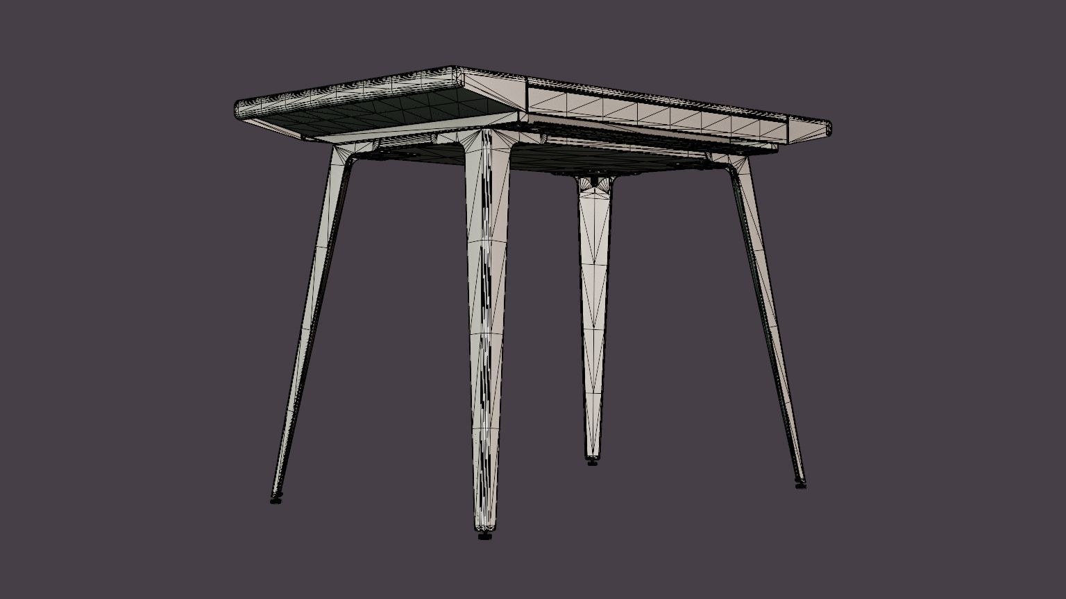 Ambitions Dark Oak Table Low-poly 3D model_6
