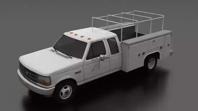 F-Series F-350 DRW SuperCab Service Utility Truck 1992 Low-poly 3D model