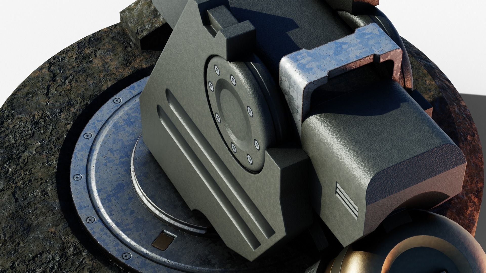 Turret Low-poly 3D model_14