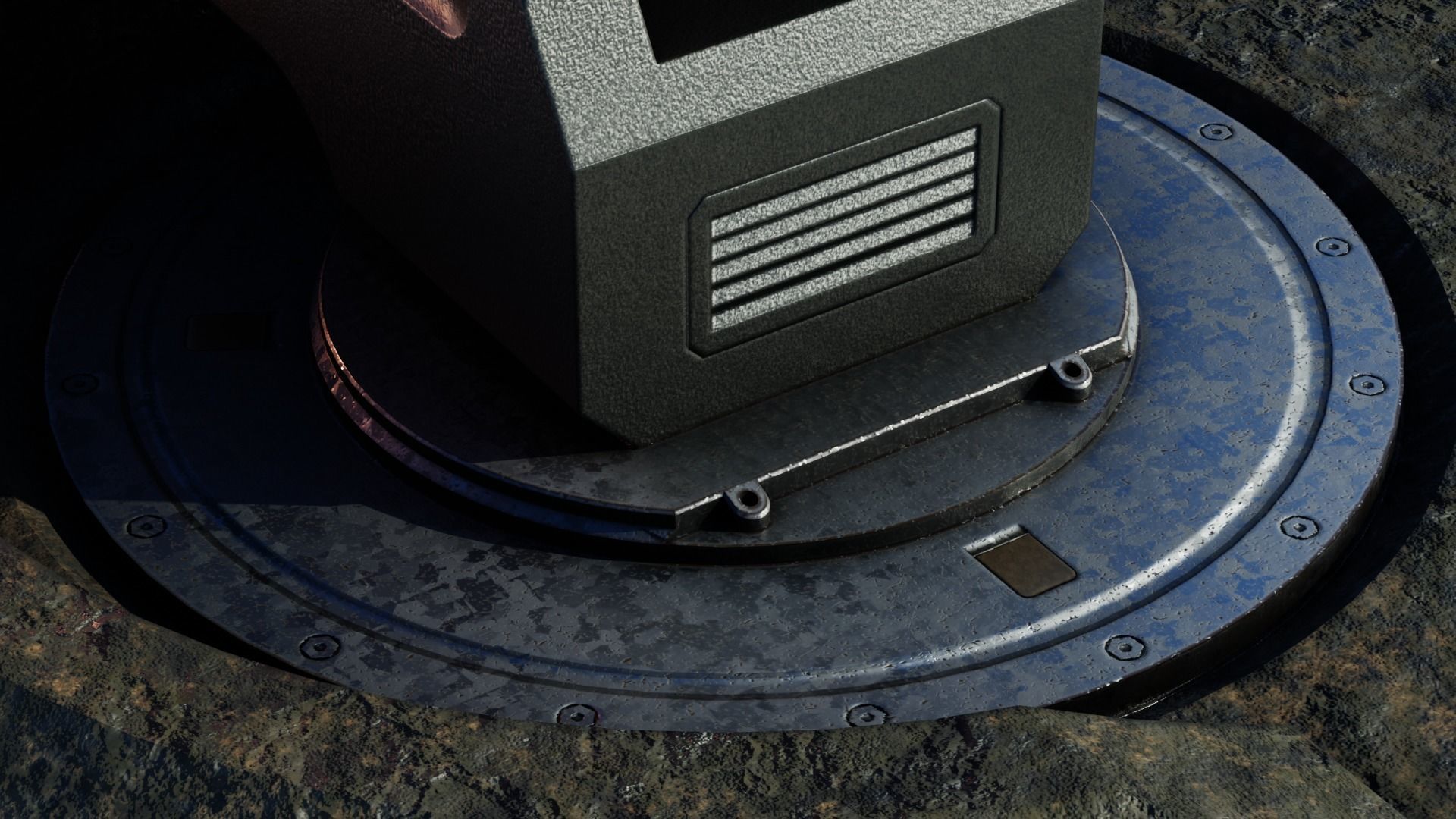 Turret Low-poly 3D model_8