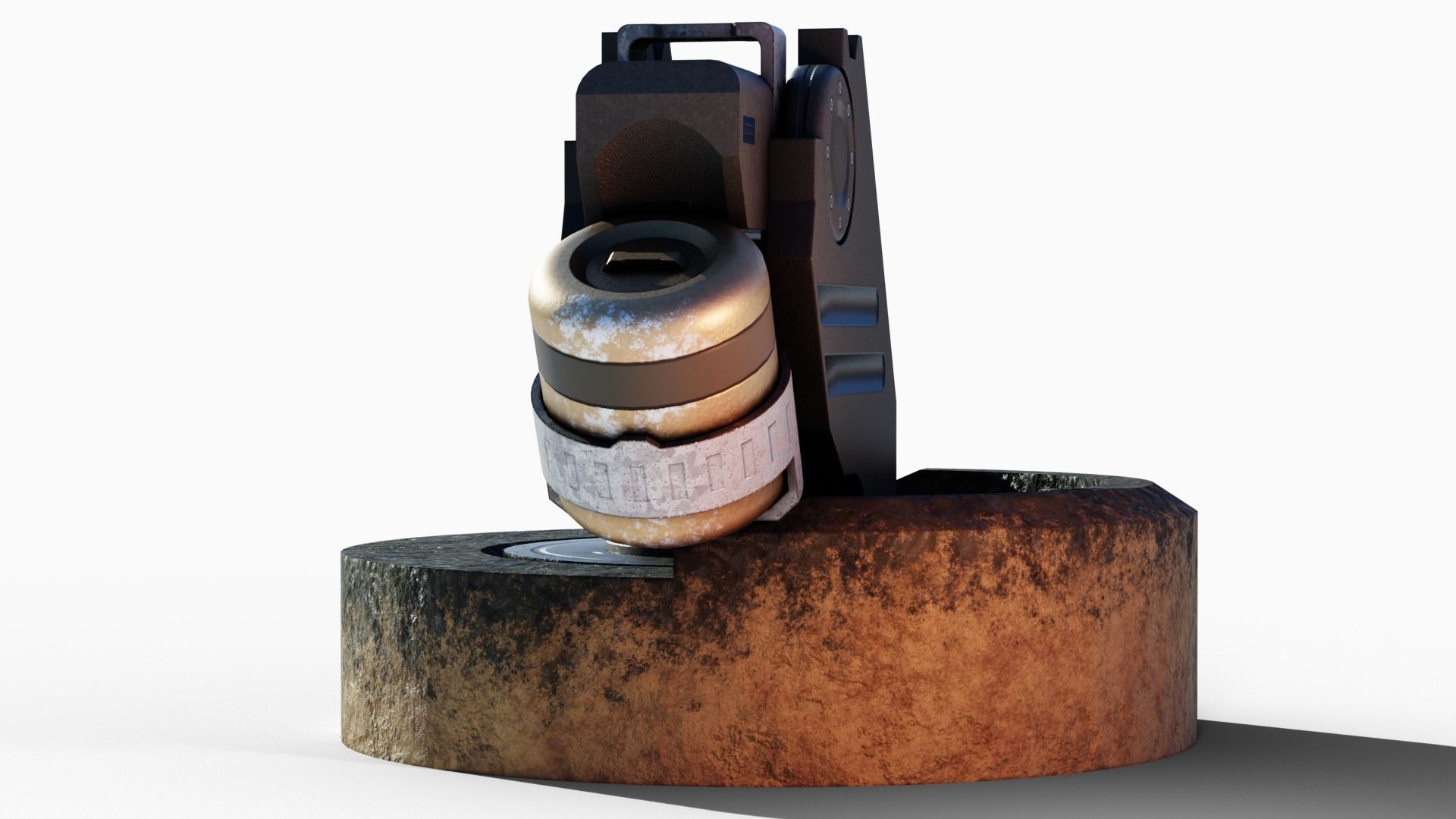 Turret Low-poly 3D model_5