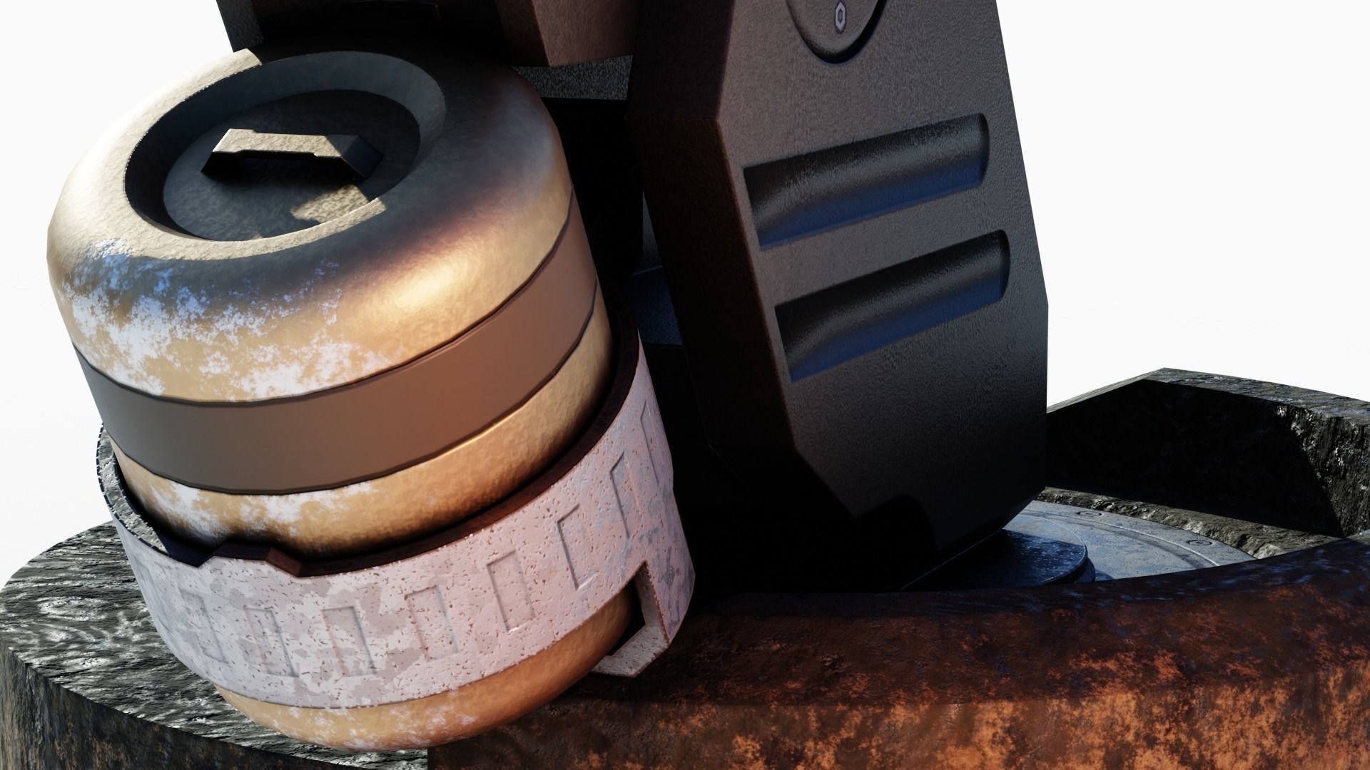 Turret Low-poly 3D model_13