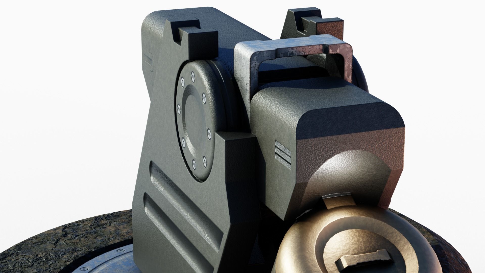 Turret Low-poly 3D model_11