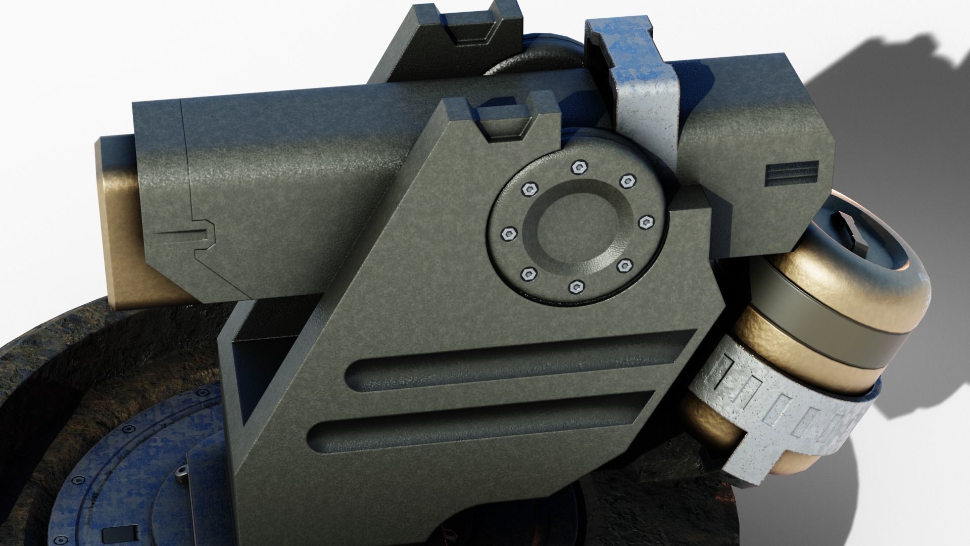 Turret Low-poly 3D model_10