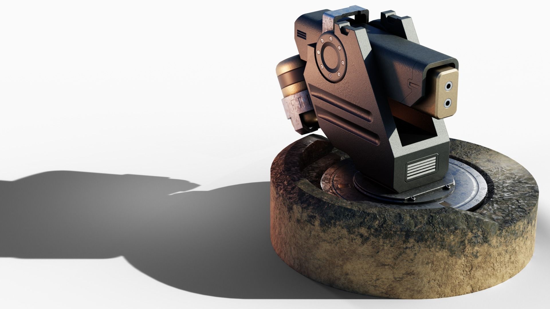 Turret Low-poly 3D model_19