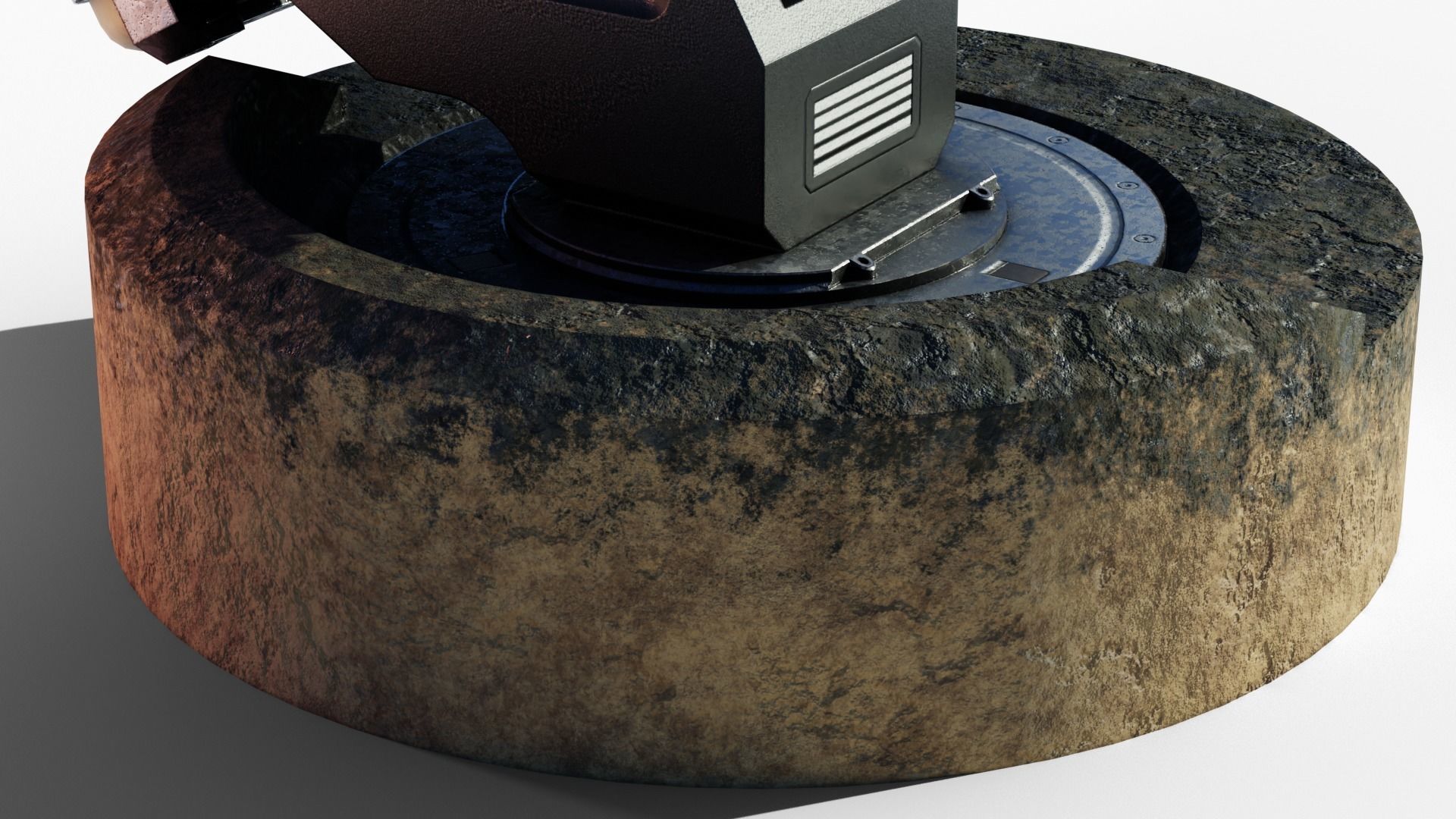 Turret Low-poly 3D model_7