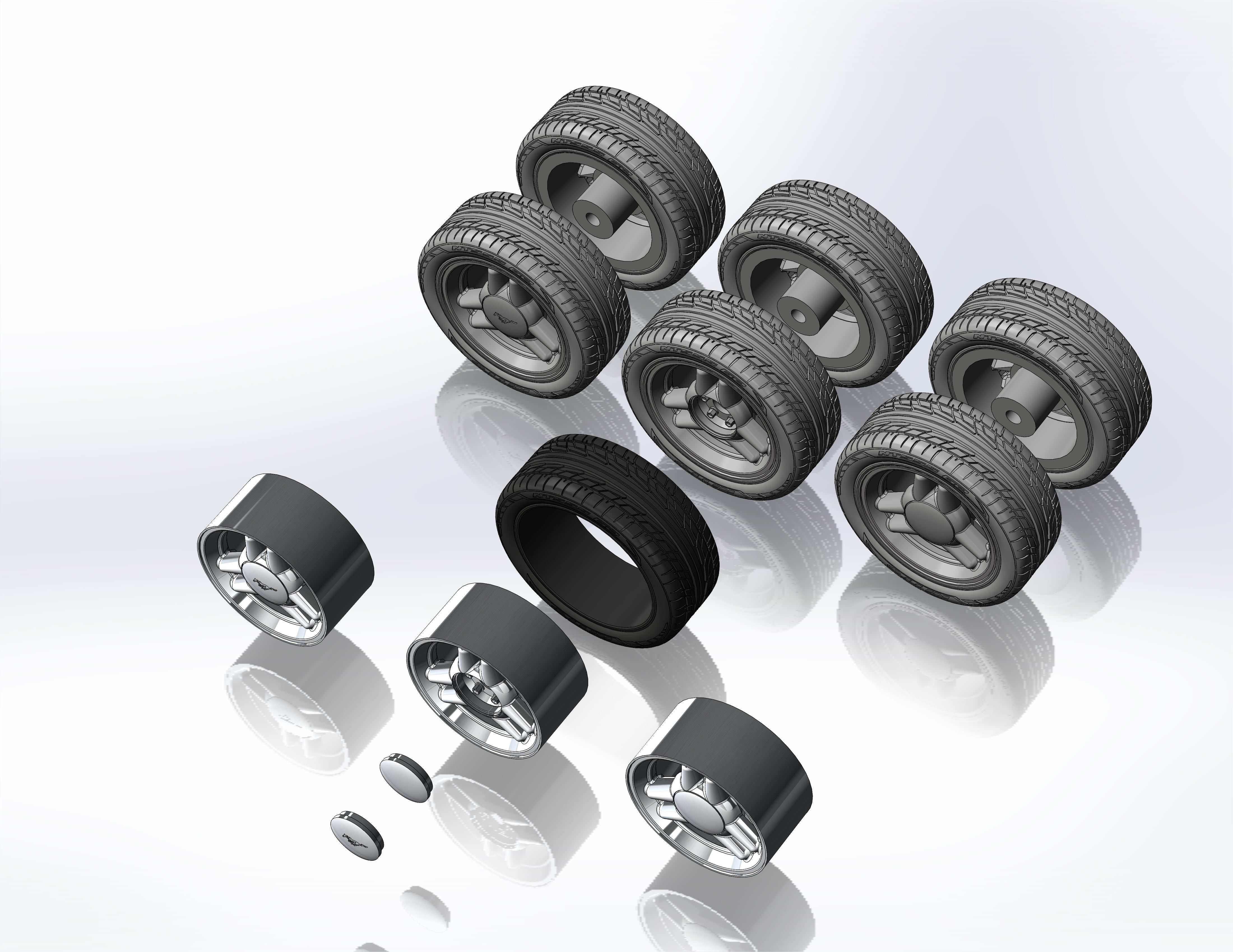 Wheels for scale model of Mk4 1995 3D print model_10