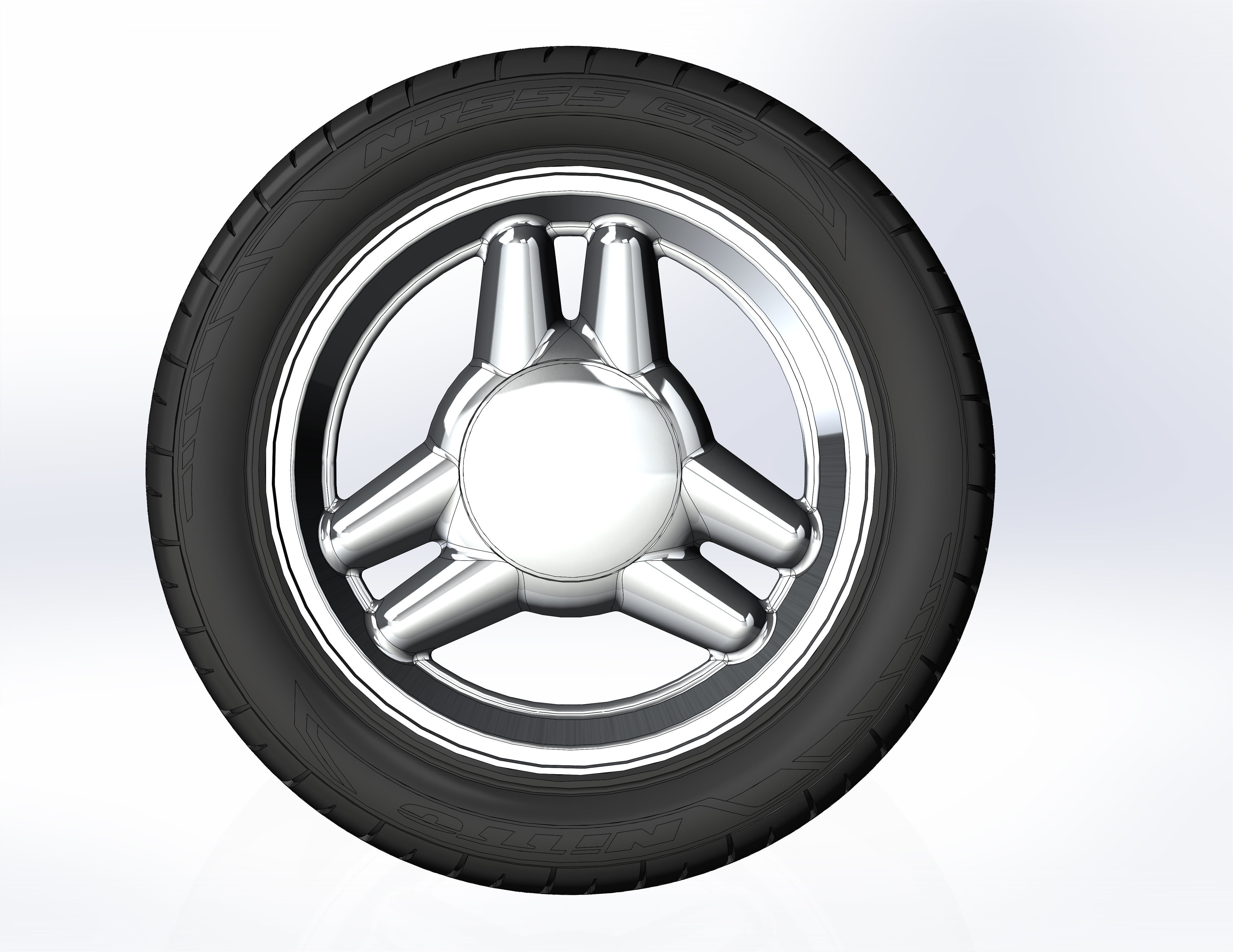 Wheels for scale model of Mk4 1995 3D print model_3