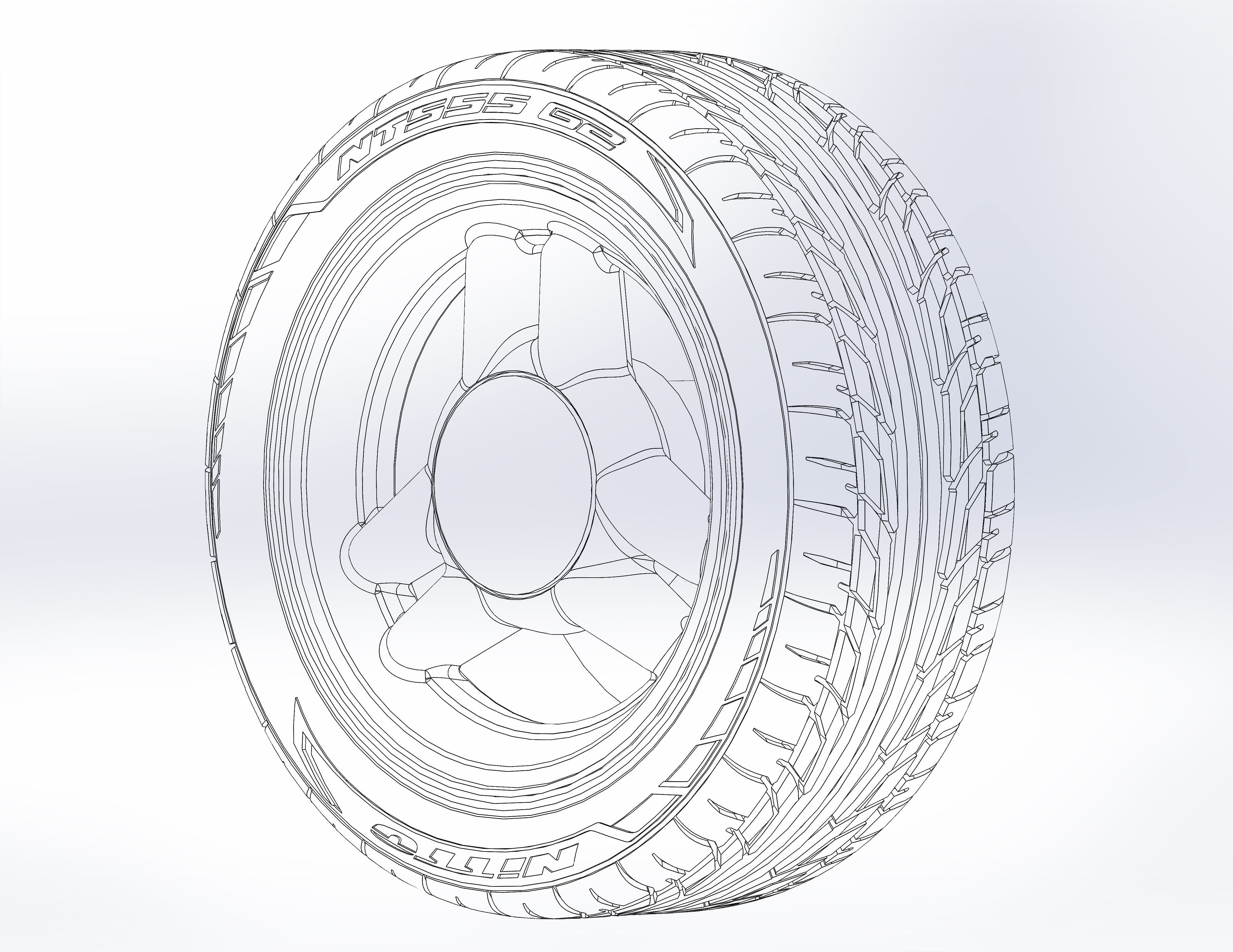 Wheels for scale model of Mk4 1995 3D print model_7