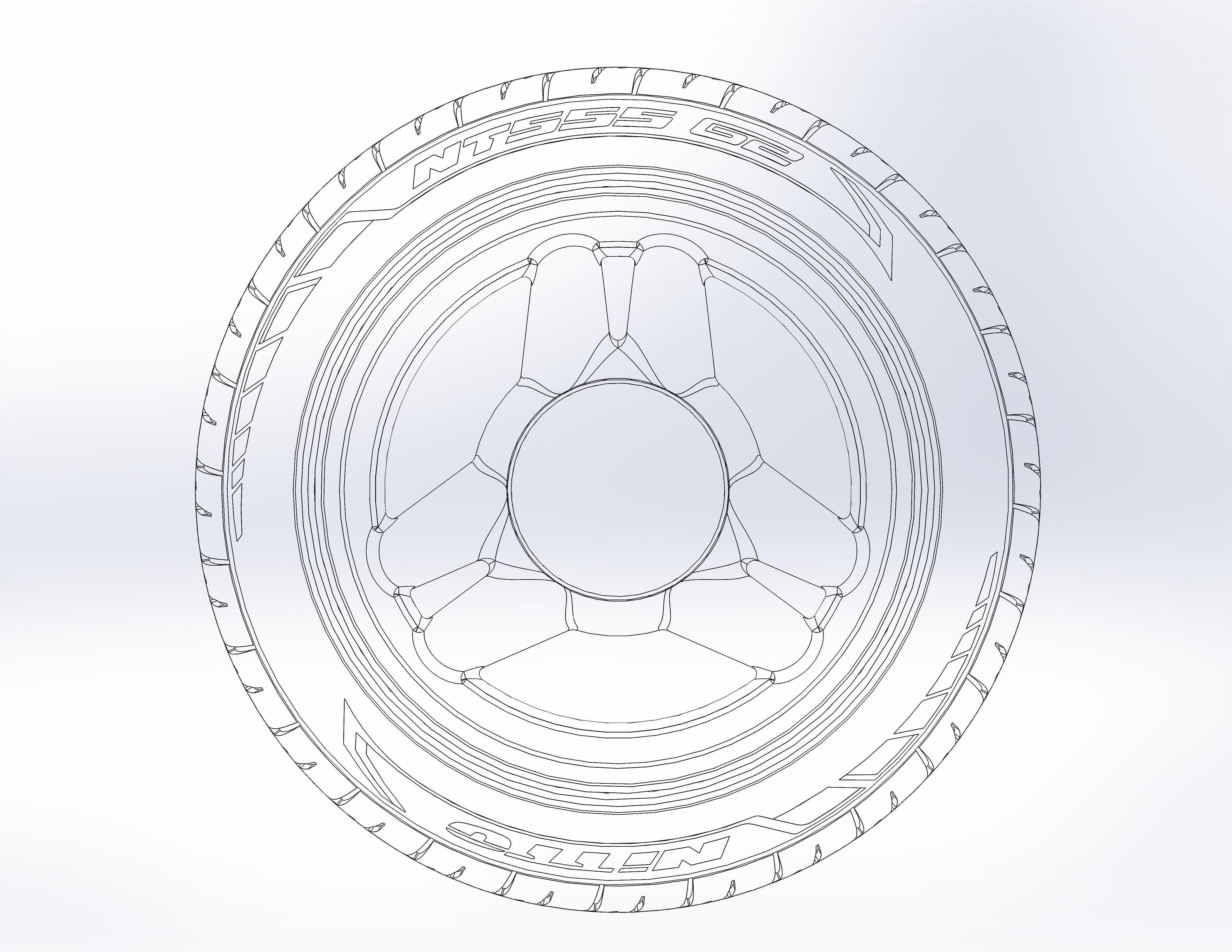 Wheels for scale model of Mk4 1995 3D print model_6