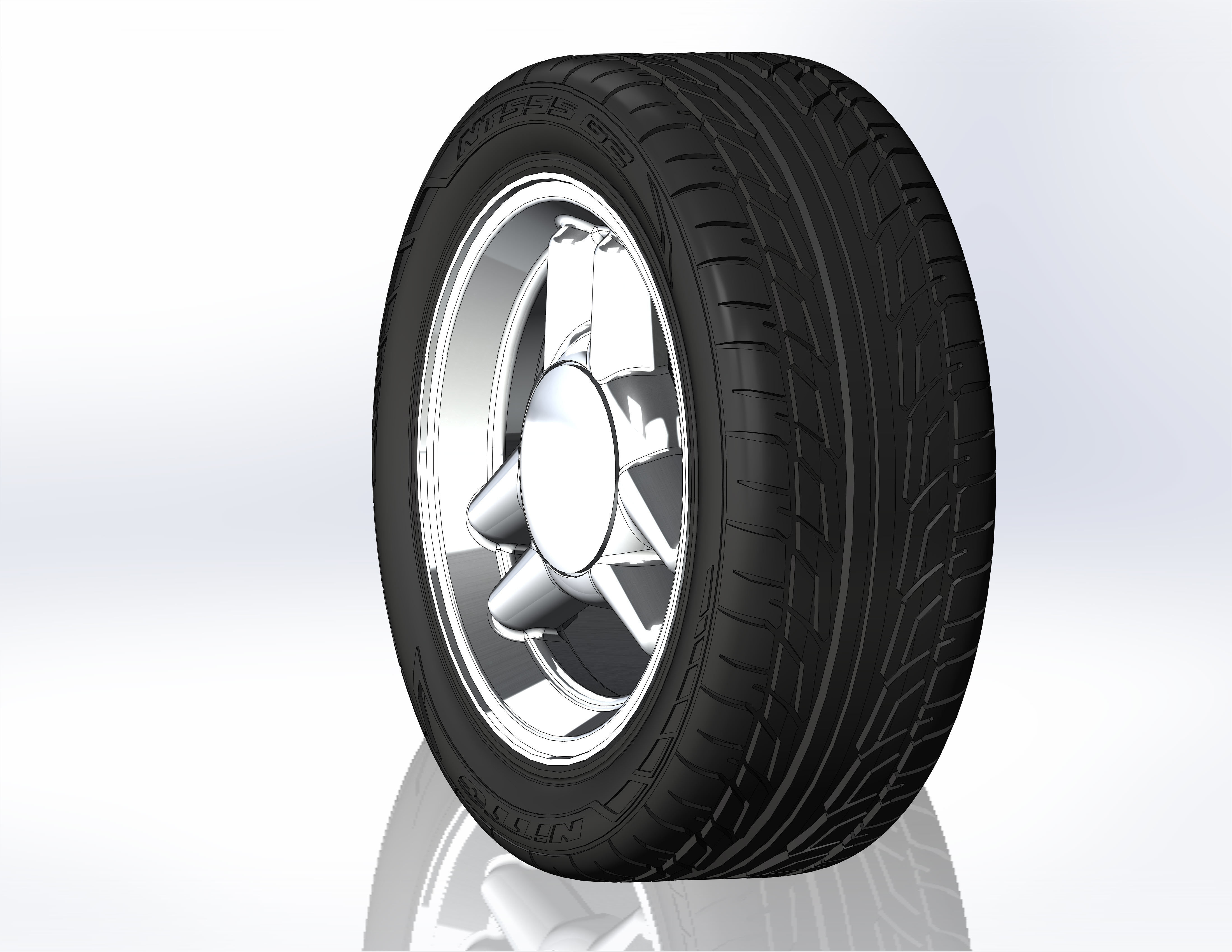 Wheels for scale model of Mk4 1995 3D print model_1