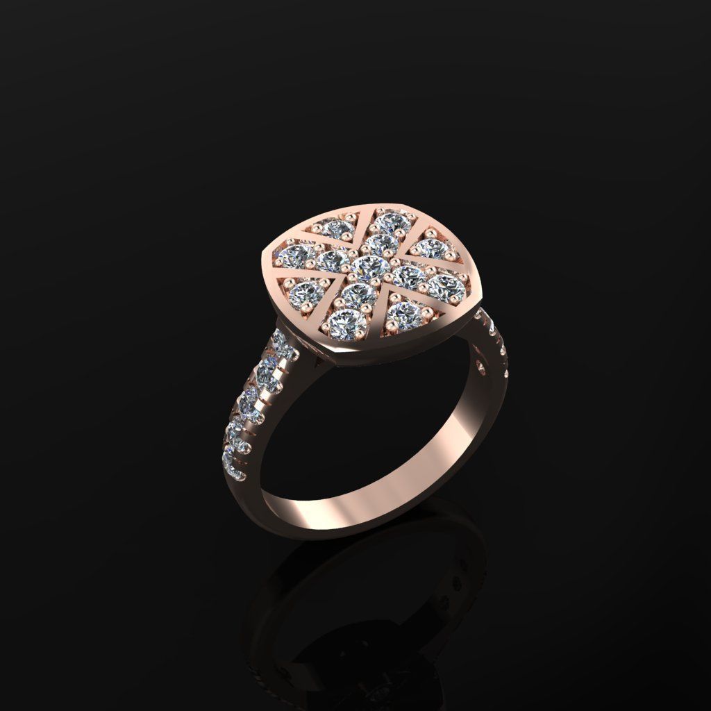 Engagement Ring 3D print model_2