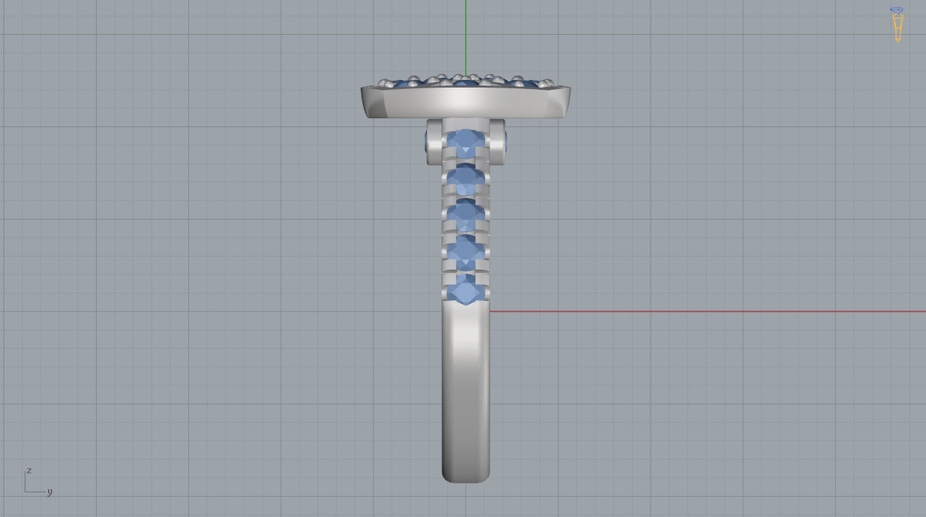 Engagement Ring 3D print model_9