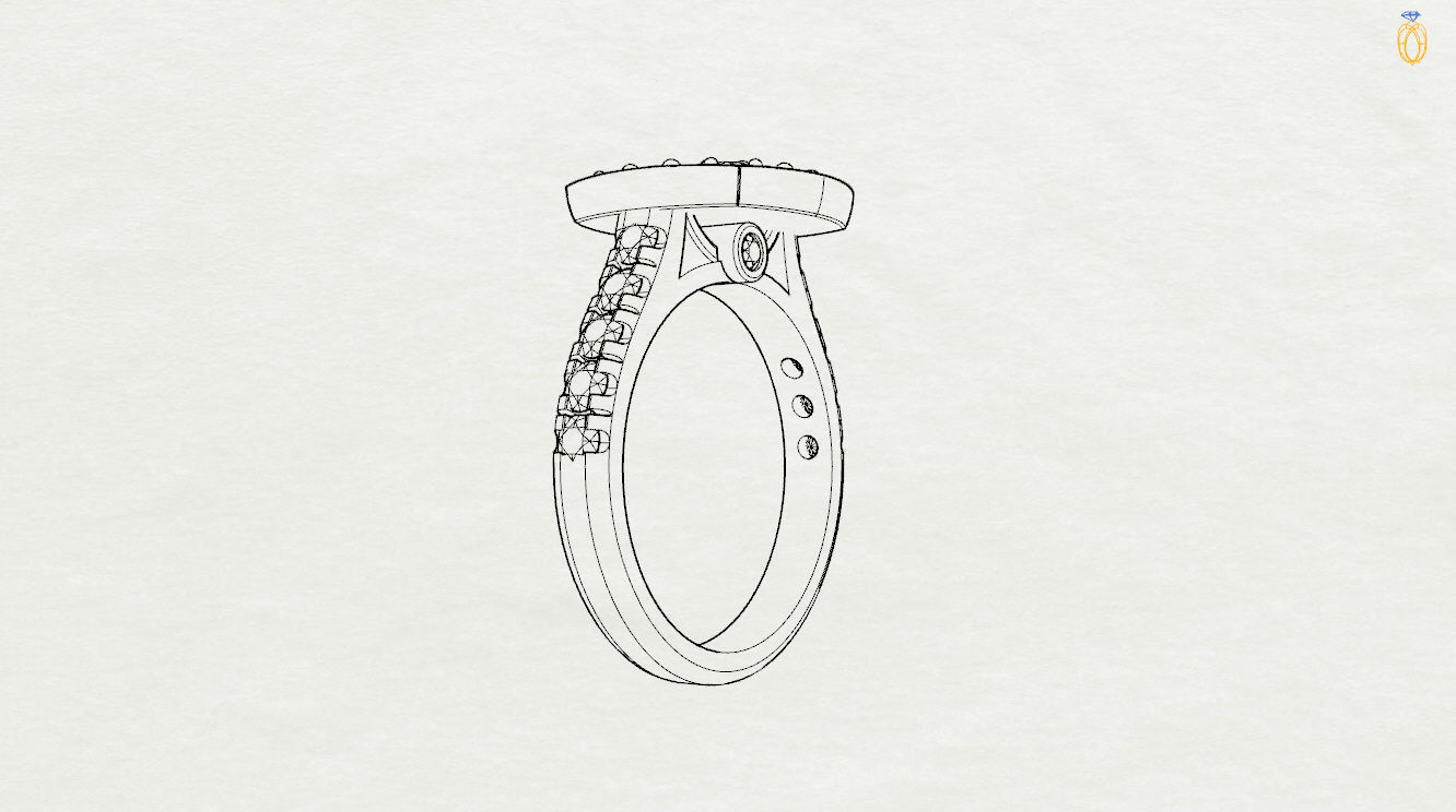 Engagement Ring 3D print model_14