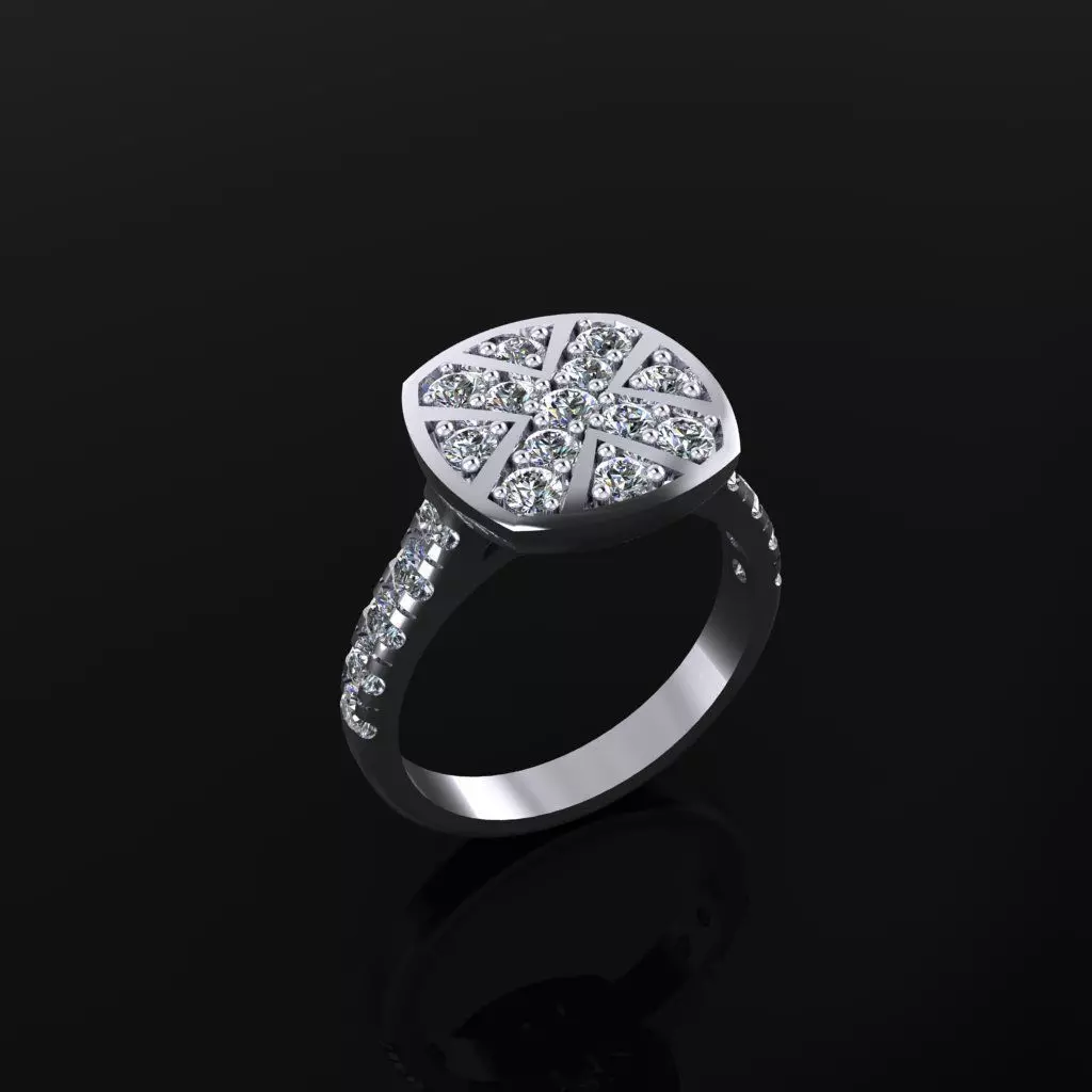Engagement Ring 3D print model_0
