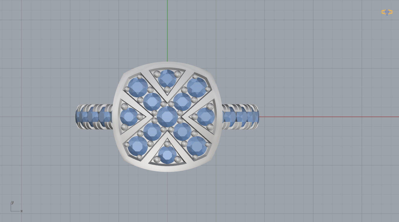 Engagement Ring 3D print model_7