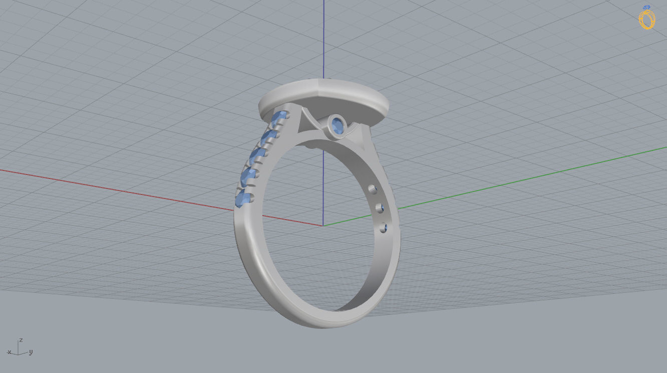 Engagement Ring 3D print model_11