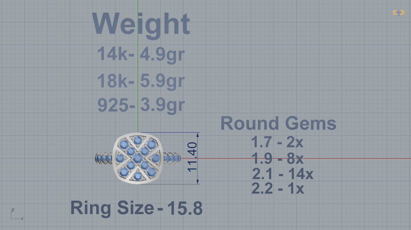 Engagement Ring 3D print model_3